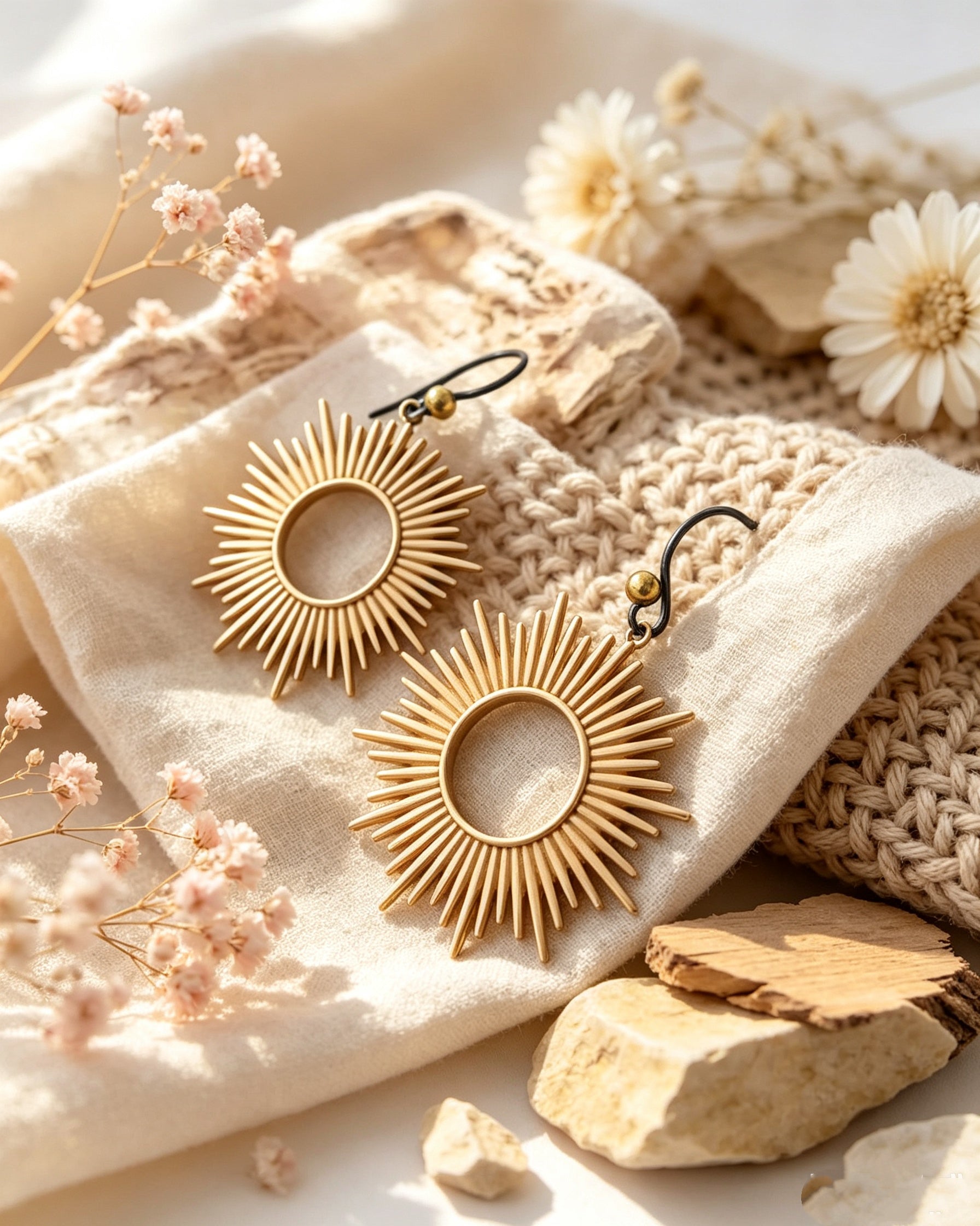 Recessed Sun Personality Earrings