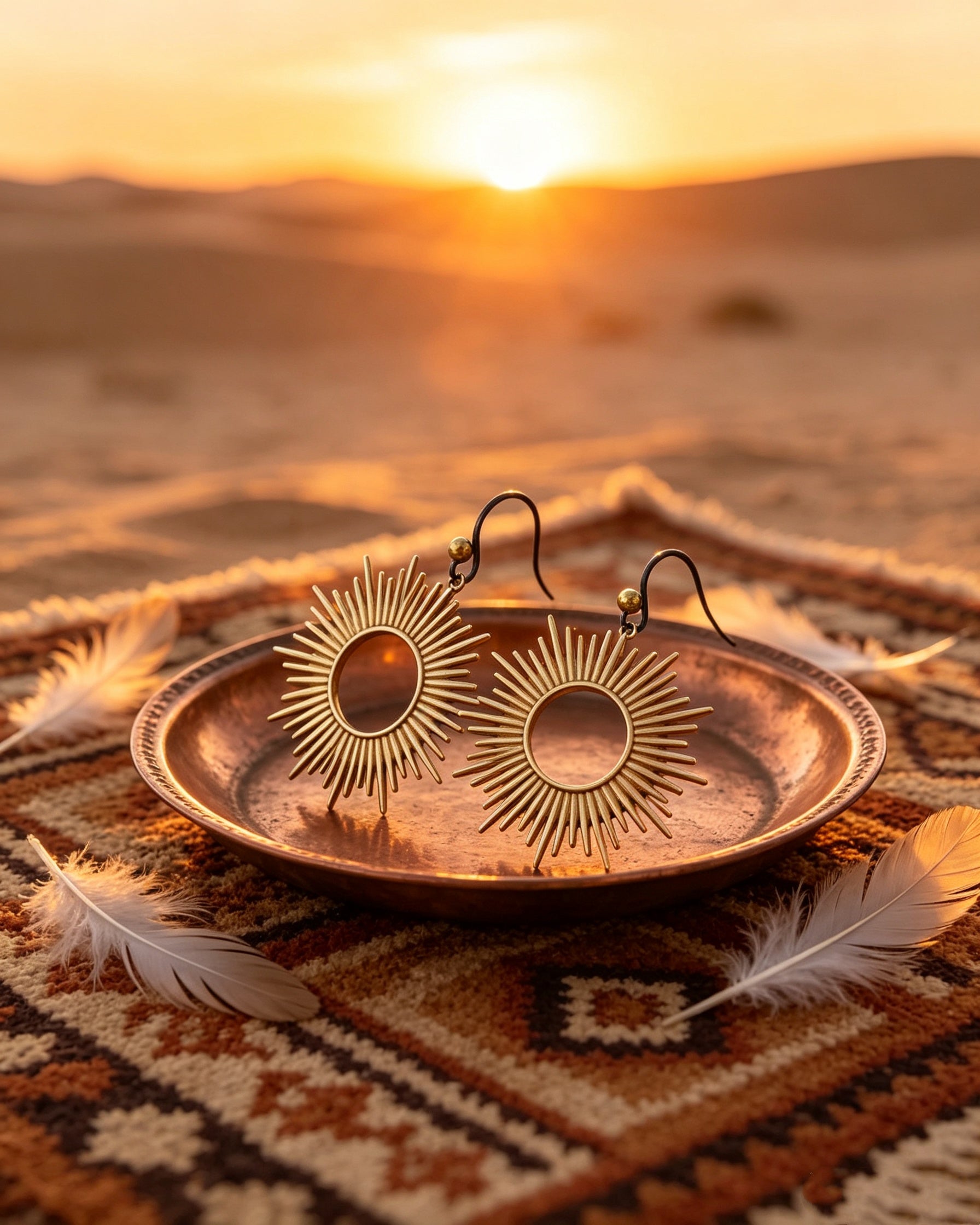 Recessed Sun Personality Earrings