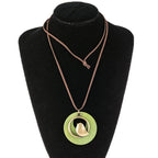 Wooden Bird Pendant Necklace