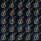 Zircon Heart-Shaped Letter Necklace