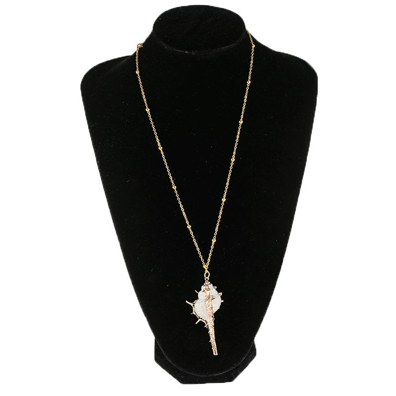 Gold-Edge Ocean-Style Necklace