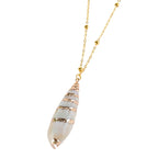 Gold-Edge Ocean-Style Necklace