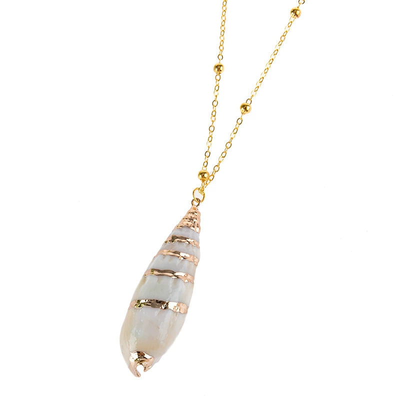 Gold-Edge Ocean-Style Necklace