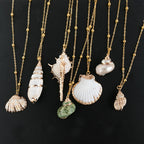 Gold-Edge Ocean-Style Necklace