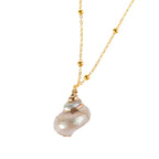 Gold-Edge Ocean-Style Necklace