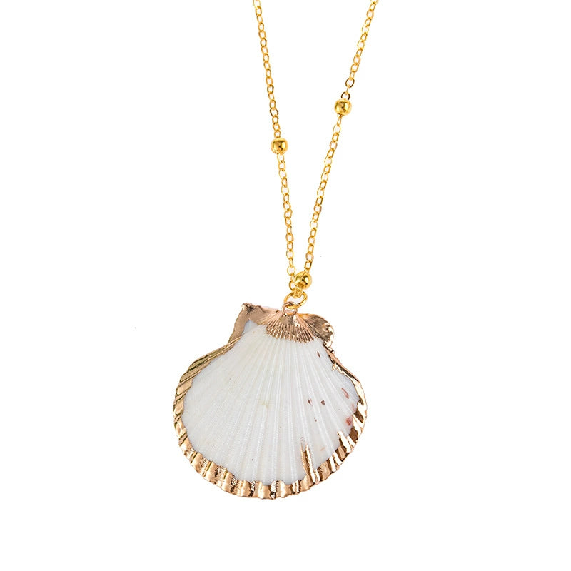 Gold-Edge Ocean-Style Necklace