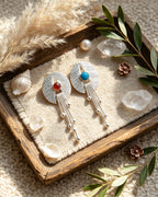 Tassel Red Agate Earrings