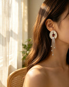 Tassel Red Agate Earrings