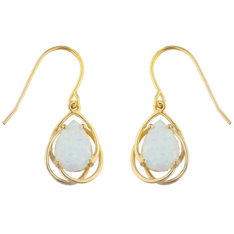 Opal Teardrop Earrings for Women