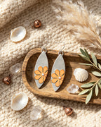 Two-Color Flower Earrings