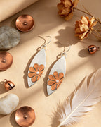 Two-Color Flower Earrings