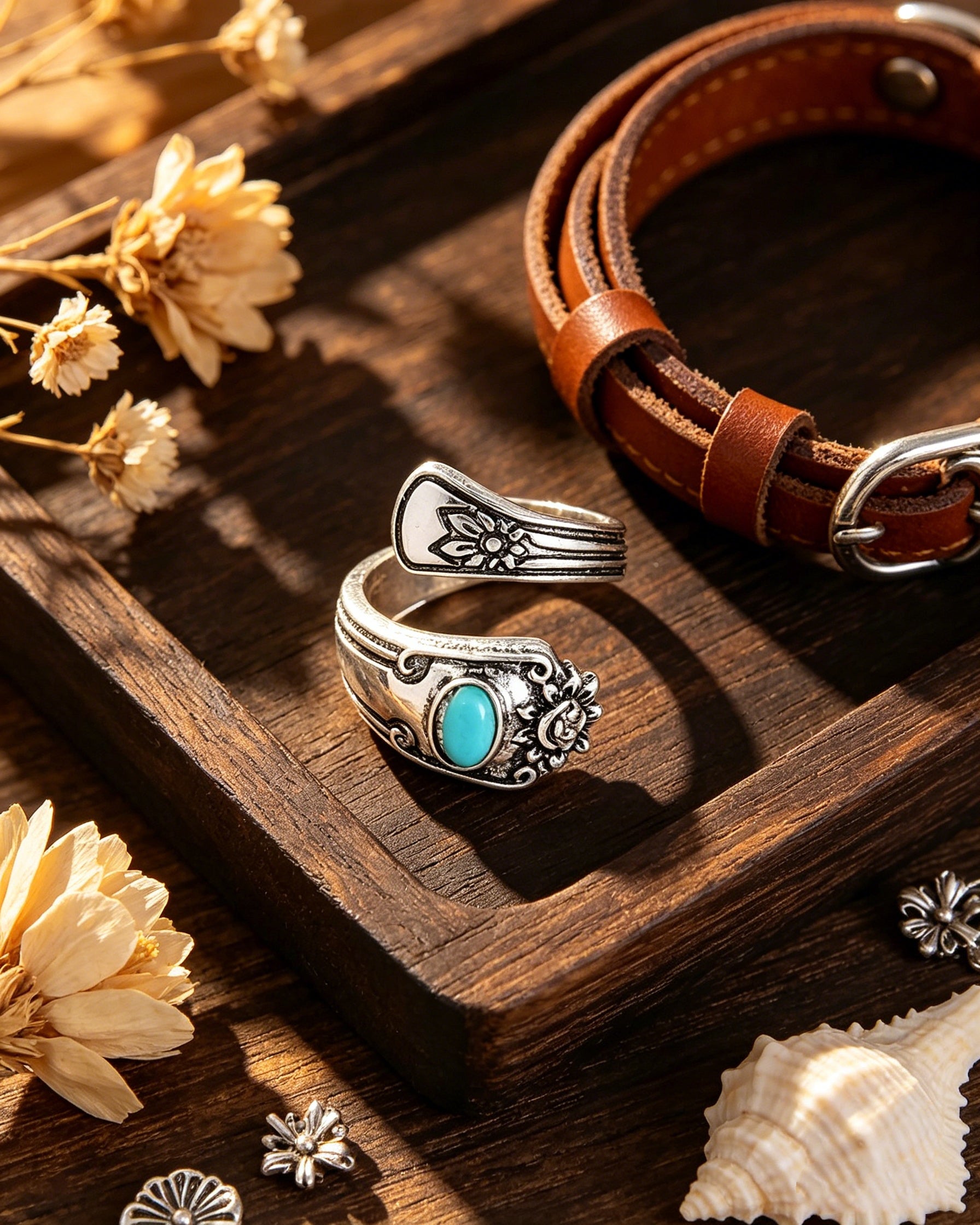 Turquoise Punk Ring