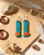 Floral Oil Painting Earrings