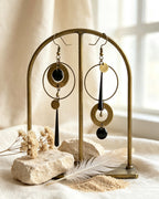 Personalized Geometric Circle Earrings