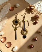 Personalized Geometric Circle Earrings
