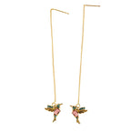 Red Bird-Shaped Earrings