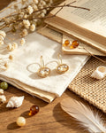 Oval-shaped Gemstone Stud Earrings