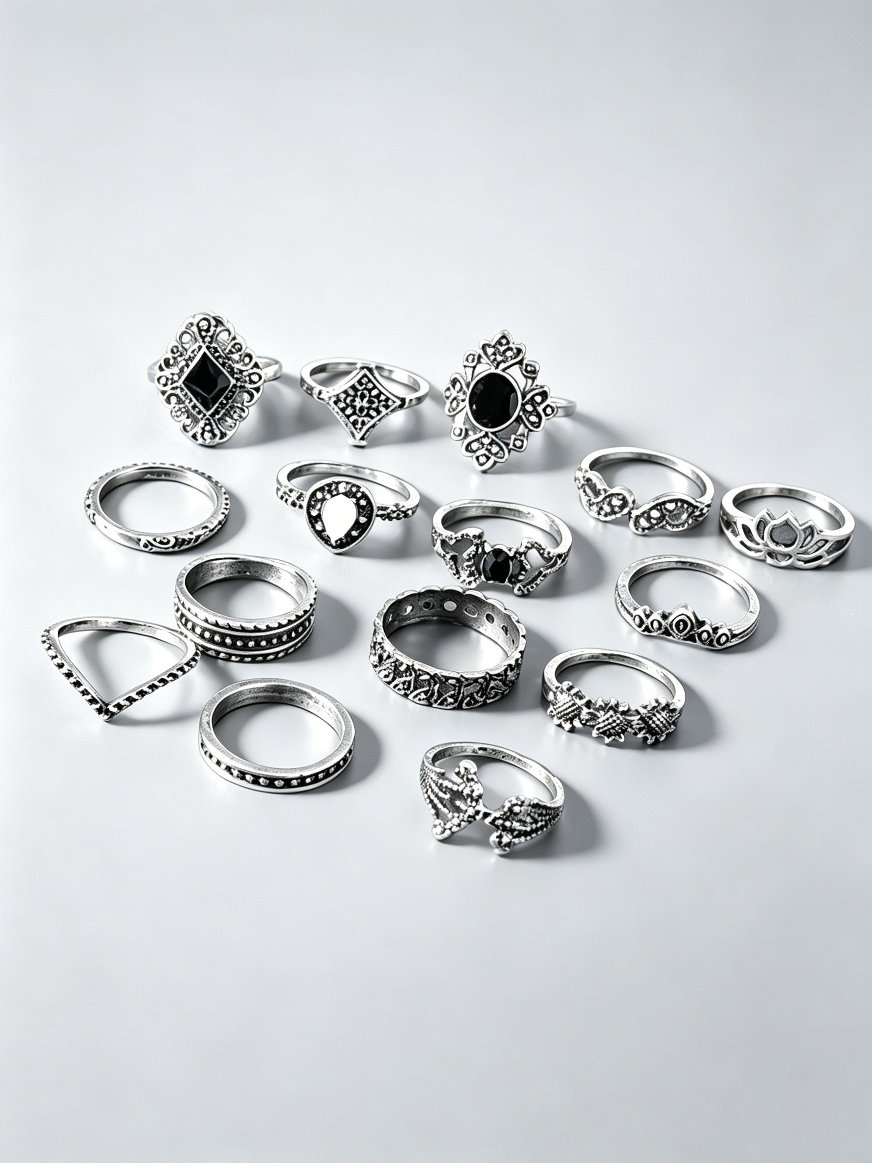 Retro Joint Ring Set
