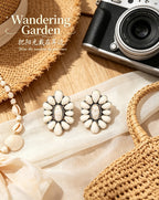 Geometric Floral Exaggerated Earrings