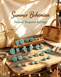 Bohemian Turquoise Earring 12-Piece Set