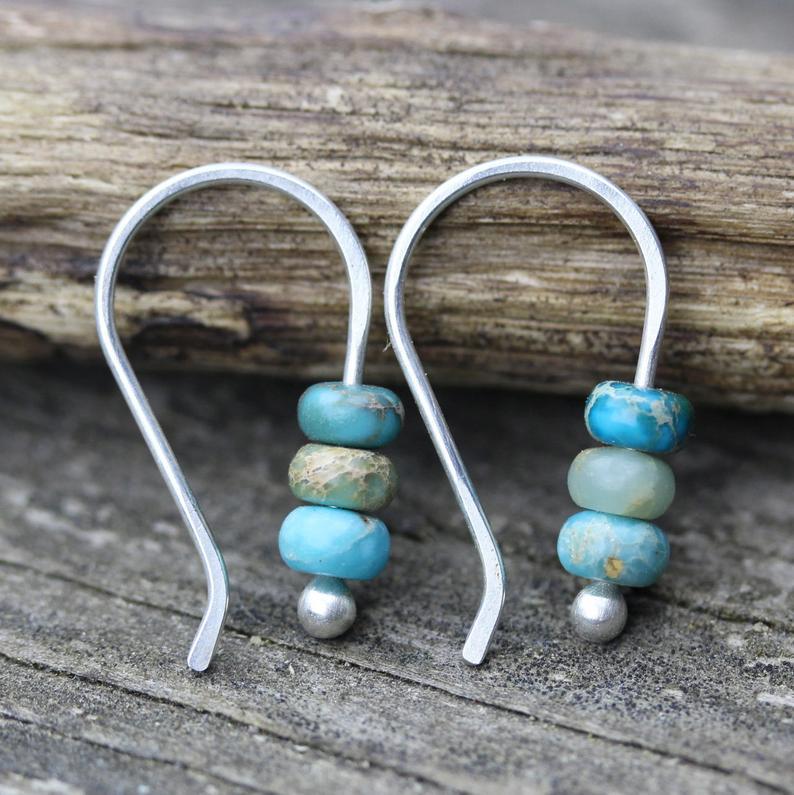 Beaded Snow Pine Earrings