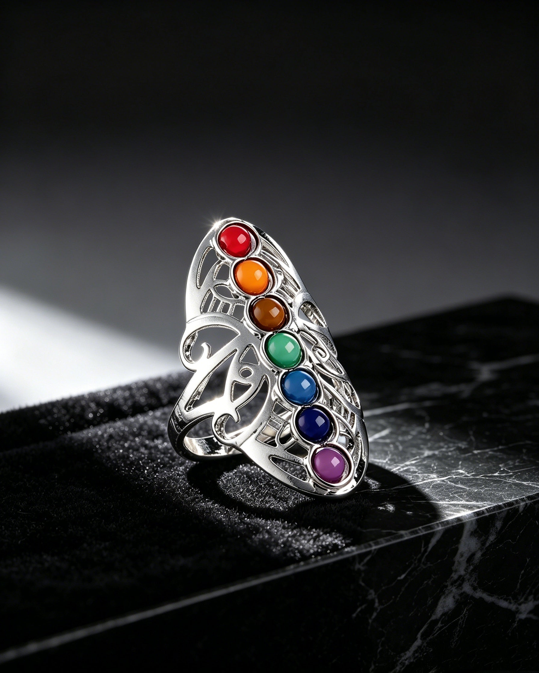 New Colorful Stone Ring