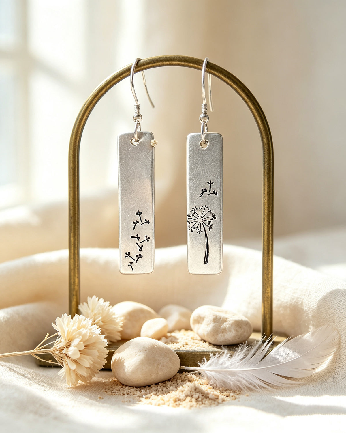 Long-Style Dandelion Earrings
