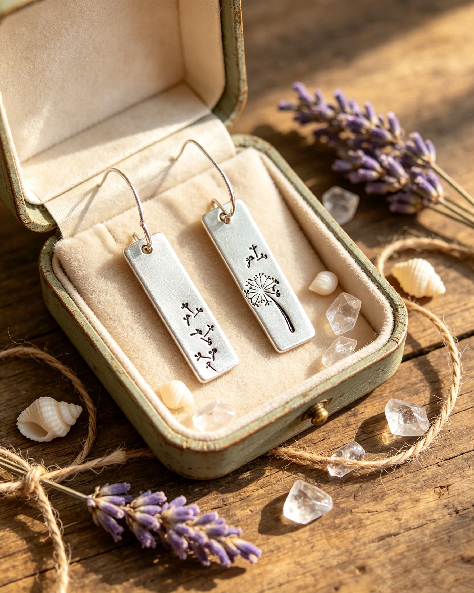 Long-Style Dandelion Earrings
