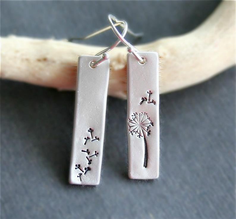 Long-Style Dandelion Earrings