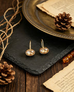 Oval-shaped Gemstone Stud Earrings