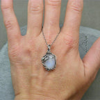 Retro Twisted Moonstone Necklace