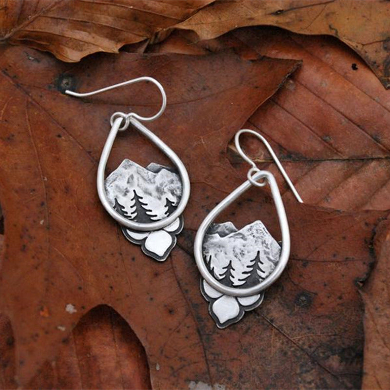 Waterdrop Mountain Forest Earring