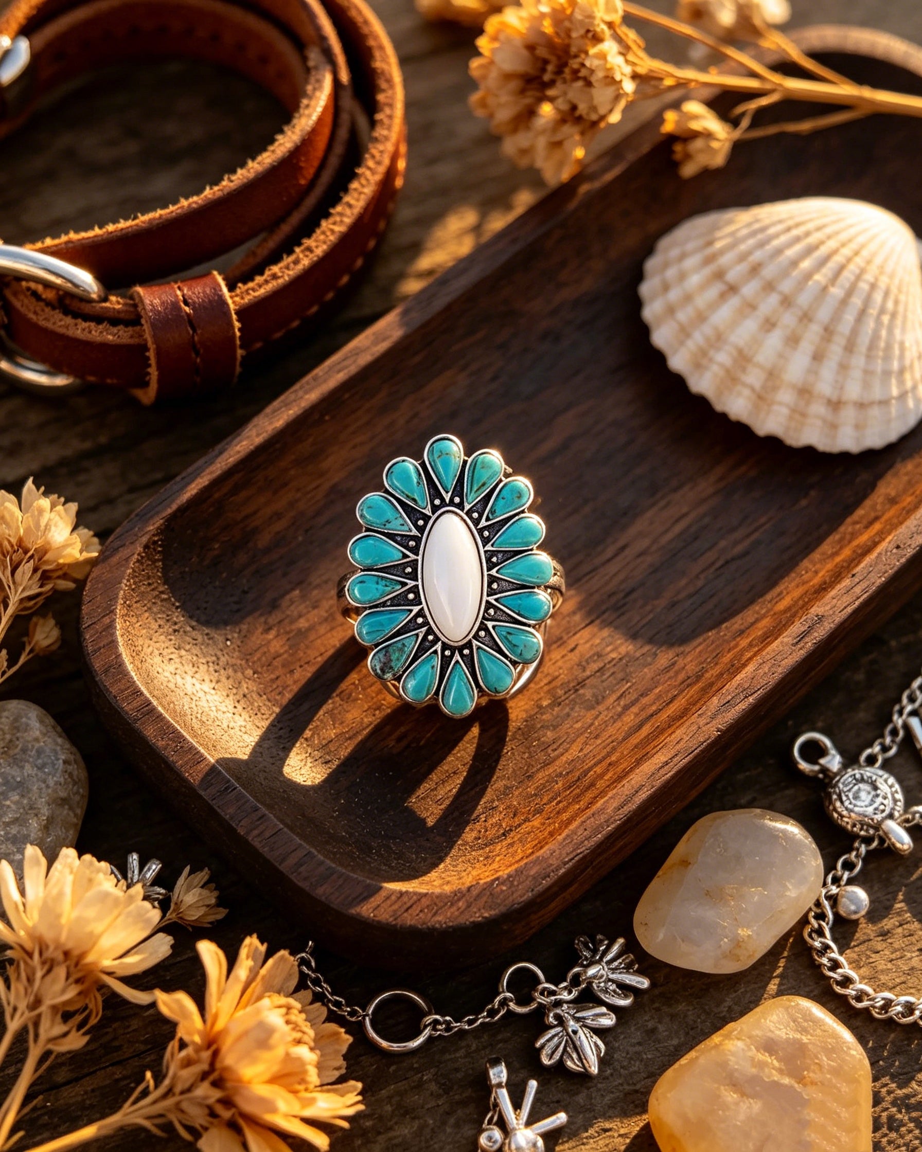 New 925 Silver Turquoise Ring