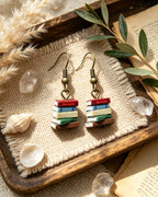 Retro Library Book Earrings