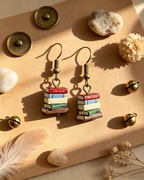 Retro Library Book Earrings