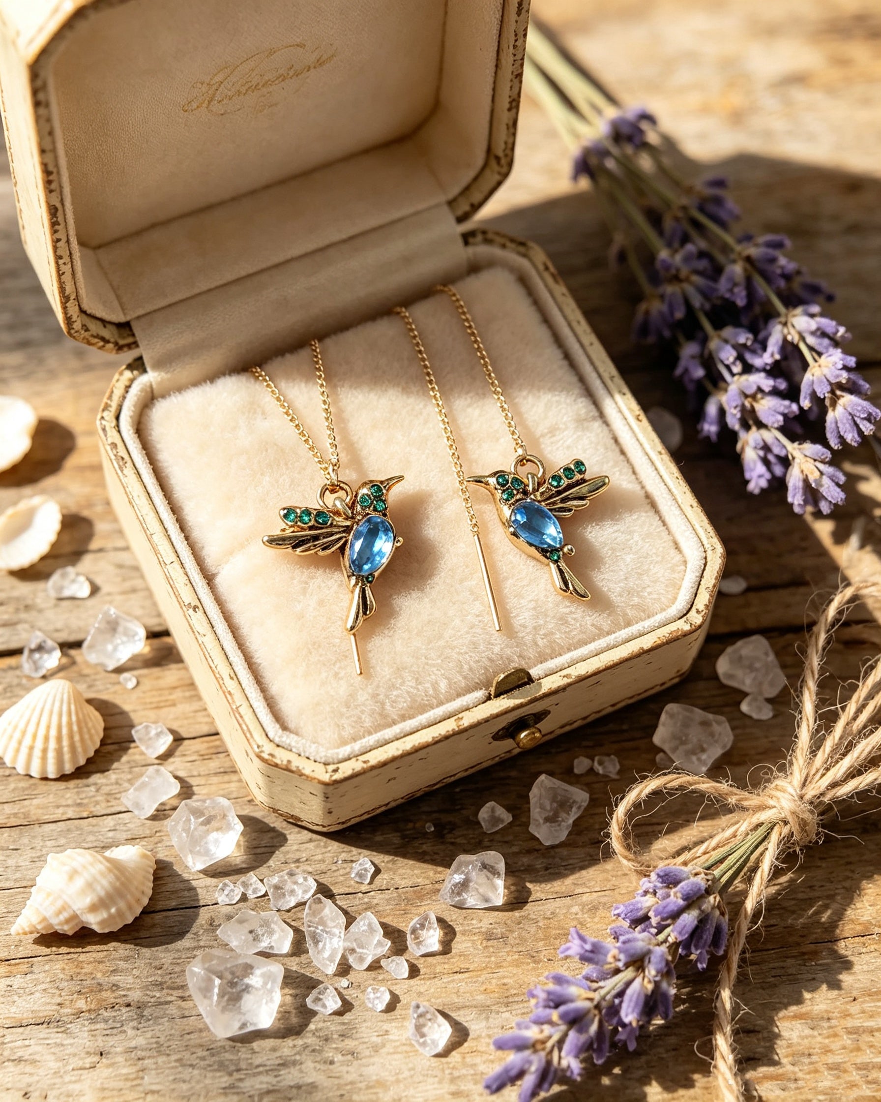 Red Bird-Shaped Earrings
