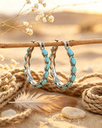 U-Shaped Turquoise Earrings