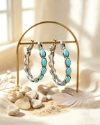 U-Shaped Turquoise Earrings