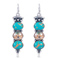 S925 Vintage Thai Silver Turquoise Earrings
