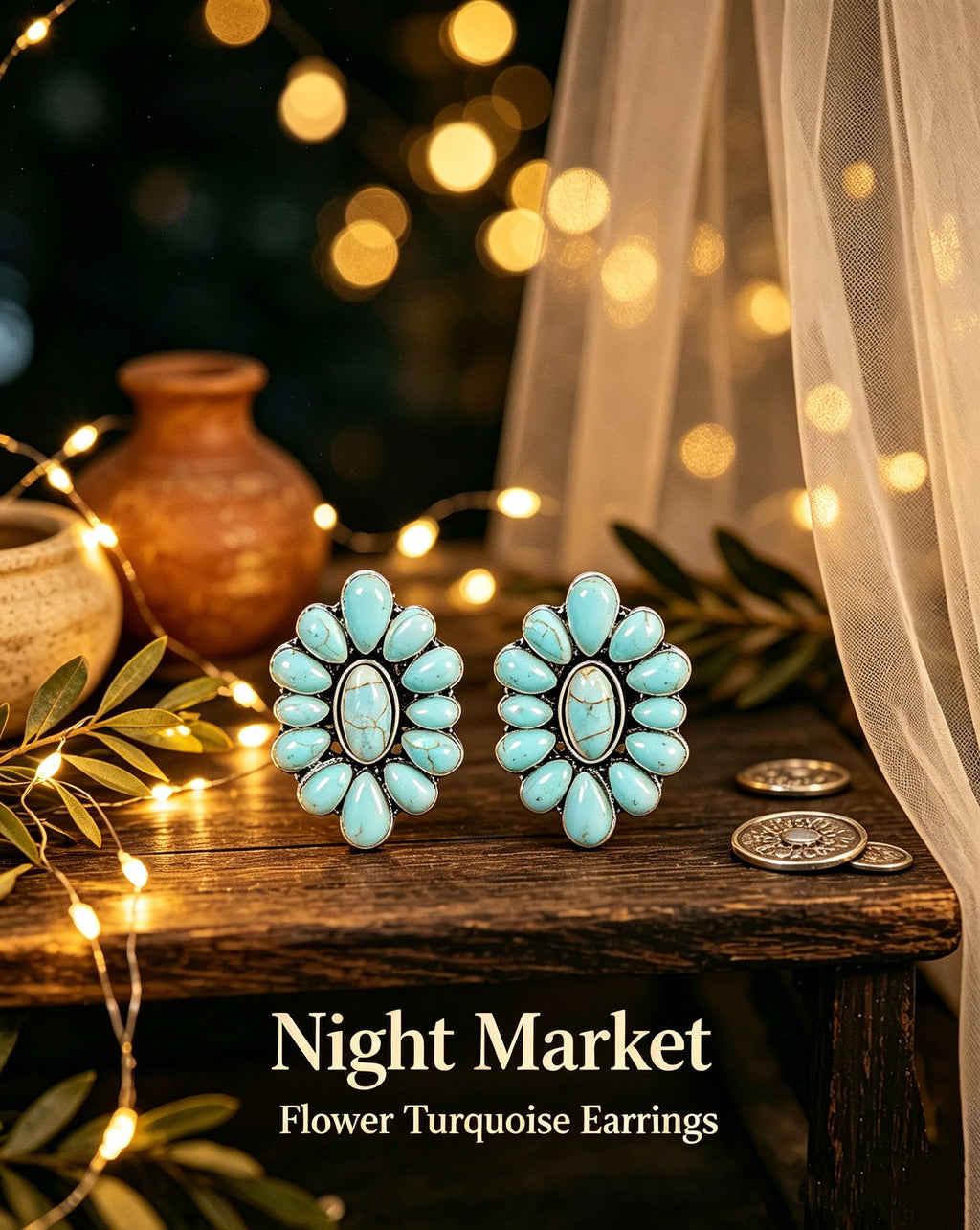 Geometric Floral Exaggerated Earrings