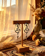 Snake-Shaped Pendant Earrings