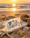Engraved Totem Ring Set of Nine Pieces
