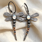 Dragonfly Moonstone Earrings