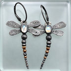 Dragonfly Moonstone Earrings