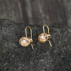 【Special Offer】Oval-shaped Gemstone Stud Earrings