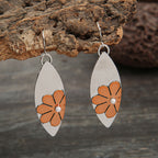 Two-Color Flower Earrings