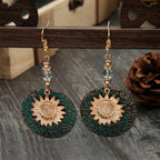 Bohemian Double-Layer Sunflower Earrings