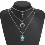 Waterdrop Turquoise Multi-layer Necklace