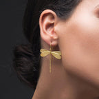Spherical Dragonfly Long Earrings