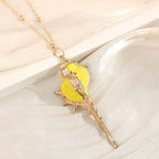 Gold-Edge Ocean-Style Necklace